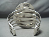 One Of The Biggest Vintage Native American Navajo Morenci Turquoise Sterling Silver Bracelet-Nativo Arts
