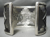 Cross Geometric Navajo Sterling Silver Crosses Bracelet Native American-Nativo Arts