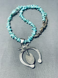 Native American Unbelievable Vintage Santo Domingo Spiderweb Turquoise Sterling Silver Necklace-Nativo Arts