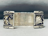 Fabulous Vintage Native American Navajo 5 Morenci Turquoise Sterling Silver Bracelet-Nativo Arts
