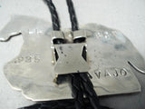Spectacular Vintage Native American Navajo Sterling Silver Horse Bolo Tie-Nativo Arts
