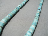 Native American Opulent Vintage Navajo Graduating Turquoise Sterling Silver Necklace Old-Nativo Arts