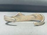 Important Vintage Native American Navajo Steve Begay Sterling Silver Thick Bracelet-Nativo Arts