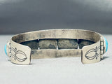 Tremendous Vintage Native American Navajo Morenci Turquoise Sterling Silver Bracelet-Nativo Arts