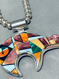 Important Inlay Master Vintage Native American Navajo Turquoise Sterling Silver Necklace-Nativo Arts