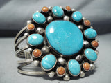 Astounding Vintage Native American Navajo Turquoise Sterling Silver Bracelet Old-Nativo Arts