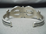 Gorgeous Vintage Native American Navajo Damale Turquoise Sterling Silver Bracelet Old-Nativo Arts