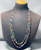 Gorgeous Native American Navajo Turquoise Coral Spiny Lapis Sterling Silver 3 Strand Necklace-Nativo Arts