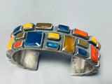 Very Unique Vintage Protruding Stones Southwestern Sterling Silver Bracelet-Nativo Arts