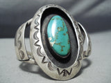 Quality Of Detail Vintage Native American Navajo Royston Turquoise Sterling Silver Bracelet Old-Nativo Arts