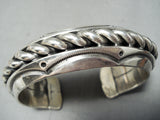 Native American One Of The Best Ever Orville Tsinnie (d.) Sterling Silver Wire Bracelet-Nativo Arts