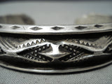 Native American Important Jay Bod Vintage Sterling Silver Heavy Bracelet-Nativo Arts
