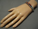 Important Jeanette Dale Navajo Sterling Silver Native American Coral Bracelet-Nativo Arts