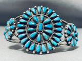 Unforgettable Vintage Native American Zuni Turquoise Sterling Silver Bracelet-Nativo Arts
