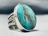 Jake Francosa San Felipe Pilot Mountain Turquoise Sterling Silver Ring-Nativo Arts