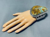 Enormous Joe Tso Native American Navajo 8 Turquoise Sterling Silver Bracelet-Nativo Arts