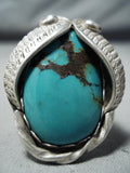 Unbelievable Vintage Navajo Turquoise Sterling Silver Ring Native American Old-Nativo Arts