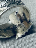 Phenomenal Native American Navajo Signed Sterling Silver Thunderbird Ring-Nativo Arts
