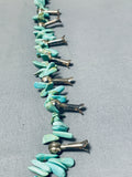 Glorious Vintage Native American Navajo Royston Turquoise Sterling Silver Squashblossom Necklace-Nativo Arts