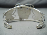 Exquisite Zuni Turquoise Sterling Silver Butterfly Bracelet Native American-Nativo Arts