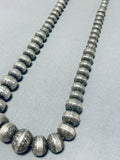 One Of The Best Longer Vintage Native American Navajo Sterling Silver Necklace-Nativo Arts