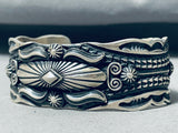 Very Important Vintage Native American Navajo Del Gordan Sterling Silver Concho Bracelet-Nativo Arts