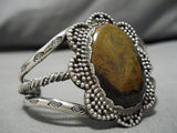Quality Vintage Navajo Domed Agate Sterling Silver Native American Bracelet Old-Nativo Arts