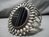 Stunning Vintage Navajo Sterling Silver Native American Inlay Bracelet-Nativo Arts