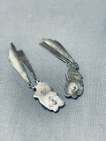 Incredible Native American Navajo Morenci Turquoise Sterling Silver Pendant Earrings-Nativo Arts