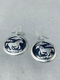 Marvelous Singer Native American Navajo Sterling Silver Horse Earrings-Nativo Arts
