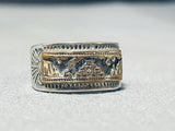 One Of The Most Unique Vintage Native American Navajo Sterling Silver Ring-Nativo Arts
