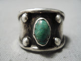 Impressive Vintage Native American Navajo Royston Turquoise Sterling Silver Ring Old-Nativo Arts