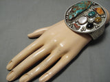 One Of The Biggest Vintage Native American Navajo Royston Turquoise Sterling Silver Bracelet-Nativo Arts