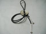 Historical Native American Navajo Radio Station Vintage Native American Navajo Sterling Silver Bolo Tie-Nativo Arts
