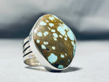 Jake Francosa San Felipe 8 Turquoise Sterling Silver Ring-Nativo Arts