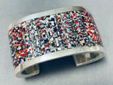The Best Micro Inlay Vintage Native American Zuni Sterling Silver Bracelet Cuff-Nativo Arts