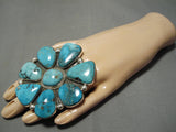 Biggest Navajo Turquoise Sterling Silver Native American Ring- Wow!-Nativo Arts