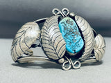 Ashley Family Vintage Native American Navajo Morenci Turquoise Sterling Silver Bracelet Signed-Nativo Arts