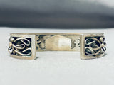 Rare Vintage Native American Navajo 3 Royston Turquoise Storyteller Sterling Silver Bracelet-Nativo Arts