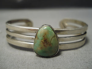 Amy Maloney Vintage Native American Navajo Royston Turquoise Sterling Silver Bracelet-Nativo Arts