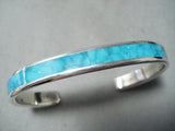 Vibrant Zuni Kingman Turquoise Sterling Silver Bracelet Native American-Nativo Arts