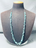Amazing Vintage Native American Navajo Turquoise Sterling Silver Necklace-Nativo Arts