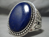 Important Zuni Native American Lapis Sterling Silver Bracelet-Nativo Arts
