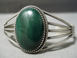 Amazing Vintage Native American Navajo Malachite Sterling Silver Bracelet-Nativo Arts