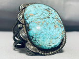 Important Museum Vintage Native American Navajo Carico Lake Turquoise Sterling Silver Bracelet-Nativo Arts