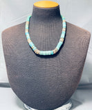 Outstanding Vintage Native American Navajo Royston Kingman Turquoise Shell Necklace-Nativo Arts