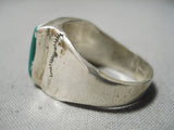 Exceptional Vintage Native American Zuni Royston Turquoise Sterling Silver Ring Old-Nativo Arts