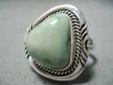 Bes Padilla Vintage Native American Navajo Careico Lake Turquoise Sterling Silver Ring-Nativo Arts