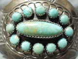 Heavy Patina Vintage Native American Navajo Royston Turquoise Sterling Silver Bracelet-Nativo Arts