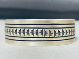 One Of The Most Unique Native American Navajo Stamp Sterling Silver Bracelet-Nativo Arts